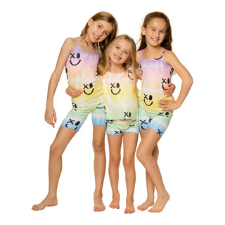 Malibu Sugar Girls Ombre TD w/ Drippy SF Print Boy Shorts