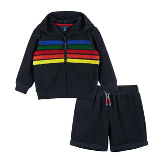 Andy & Evan French Terry Colorblock Hoodie Set | Navy