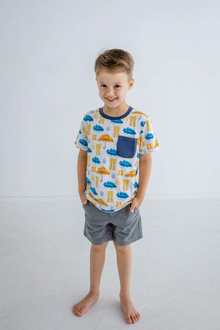 Eclipse Kids Pocket Tee - Rainy Days