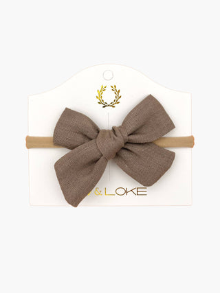 Liv & Lokes - Ester Bow Hairband - Walnut